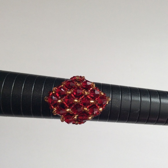 HANDMADE RING SIZE 11COLOR RED AND YELLOW - Picture 6 of 6